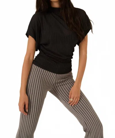 Project Social T Holly Funnel Neck Dolman Top In Black