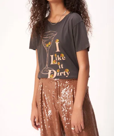 Project Social T I Like It Dirty Tee In Vintage Black