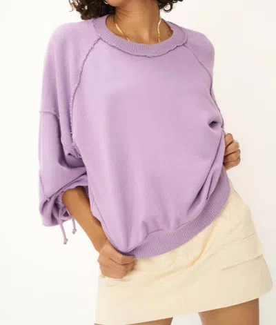 Project Social T Idris Tie Sleeve Sweatshirt In Lilac In Blue