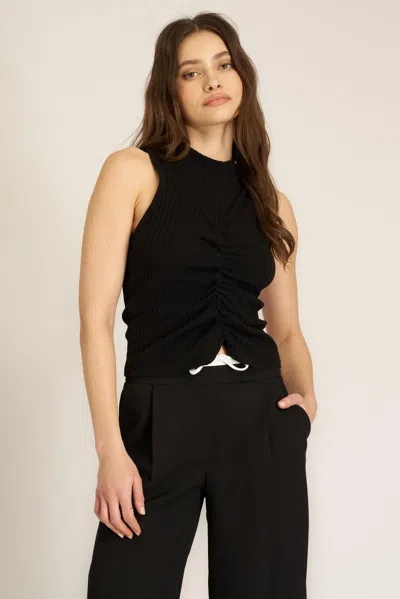 PROJECT SOCIAL T IN YOUR HEAD RUCHED FRONT SWEATER RIB TANK