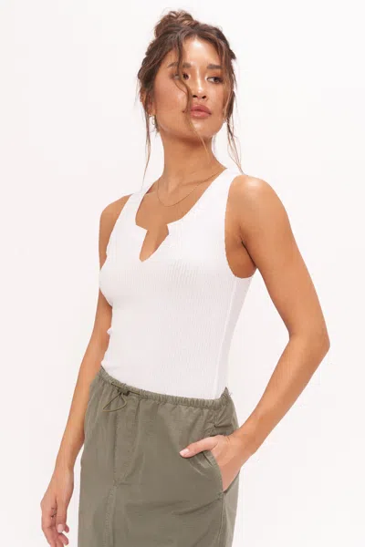 Project Social T Inca Rib Tank In White