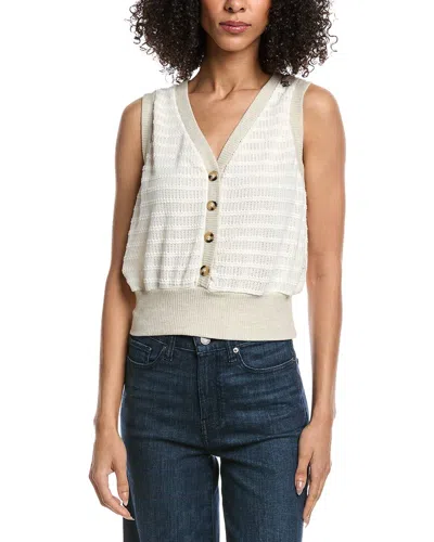 Project Social T Ingrid Button Front Textured Tank Top In Brown