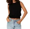 Project Social T Iralo Textured Tank In Black In Black