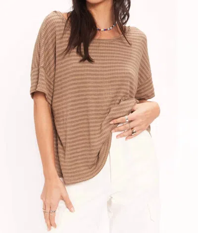 Project Social T Isadora Lace-up Tee In Tea Leaves In Brown