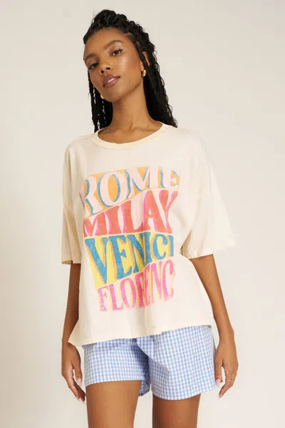 Project Social T Italia Cities Perfect Bf Tee In Neutral