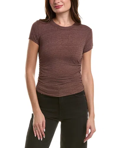 Project Social T Izzie Ruched Baby T-shirt In Brown