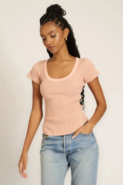 PROJECT SOCIAL T JULIE SCOOP NECK SWEATER RIB TEE
