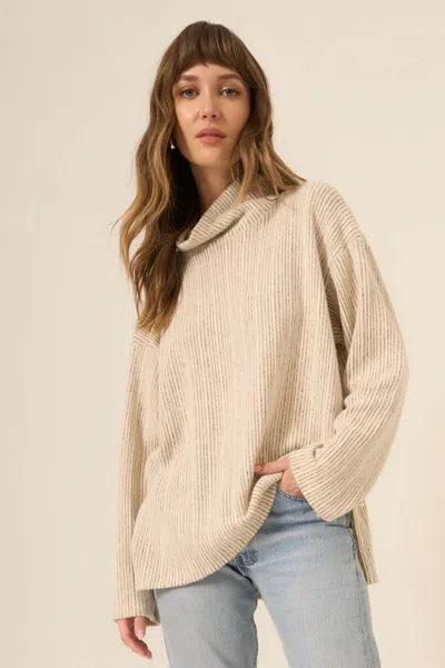 Project Social T Juniper Brushed Funnel Neck In White