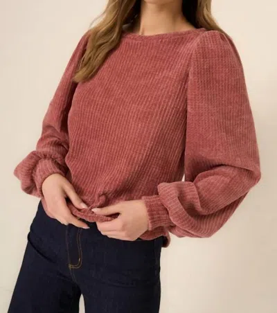 Project Social T Just Because Chenille Top In Mauve