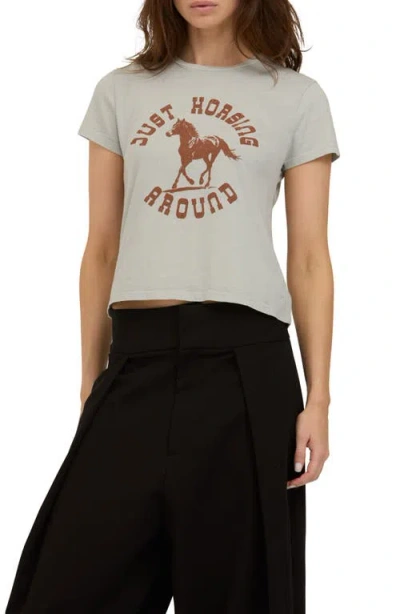 Project Social T Just Horsing Around Graphic Tee In Gray