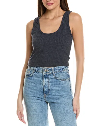 Project Social T Just Relax Heathered Seamed Rib Top In Blue