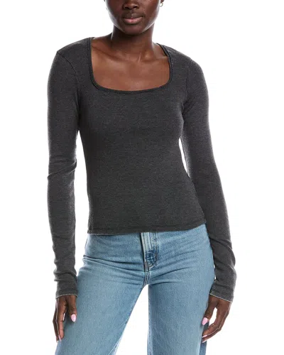 Project Social T Kami Burnout Square Neck Top In Black