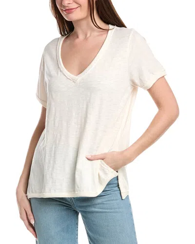 Project Social T Knock Out V Neck T-shirt In Neutral