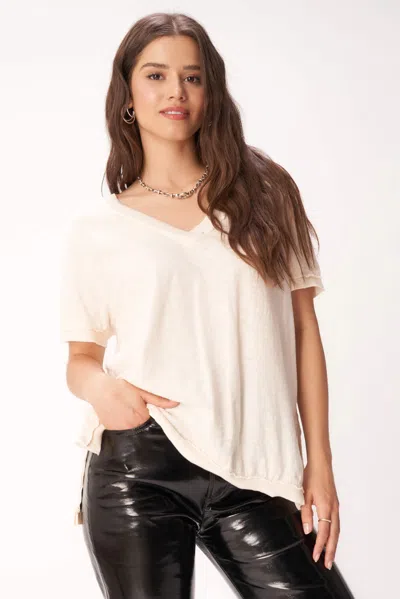 Project Social T Knock Out V Neck Tee In Neutral