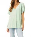 Project Social T Knockout V Neck Tee By  Endless Sky In Green