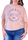 Project Social T Leopards Track Team Top In Eighties Mauve In Multi