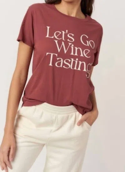 Project Social T Let's Go Wine Tasting Tee In Sugar Plum In Brown