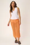 Project Social T Let Me Know Relaxed Slub V Neck Tank In Orange