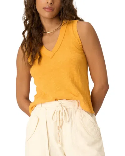 Project Social T Let Me Know Slub V Neck Tank In Yellow