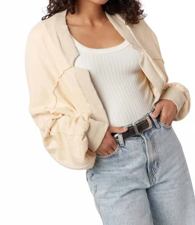 Project Social T Leyenda Seamed Shrug Cardigan In Ceramic In Gray