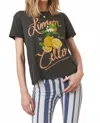 Project Social T Limon Cello Tee In Vintage Black In Black