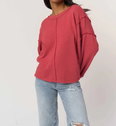 Project Social T Livy Persimmon Pullover Sweatshirt In Red
