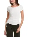 Project Social T Lolita Side Ruched Sweater T-shirt In White