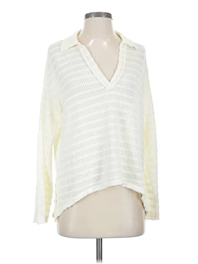 Pre-owned Project Social T Long Sleeve Blouse In Ivory