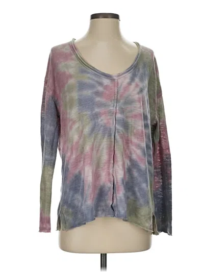 Pre-owned Project Social T Long Sleeve Henley Shirt In Purple