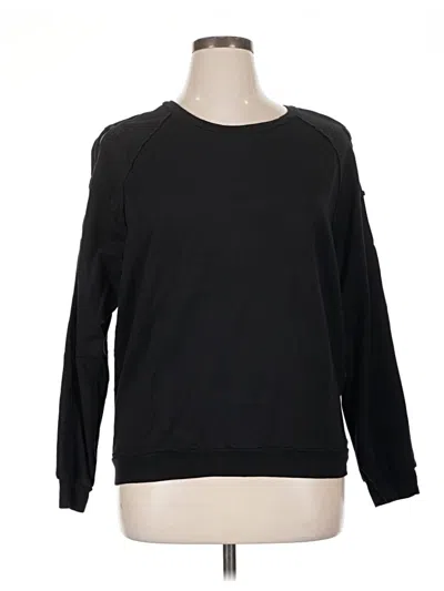 Pre-owned Project Social T Long Sleeve Top Black Crew Neck Tops