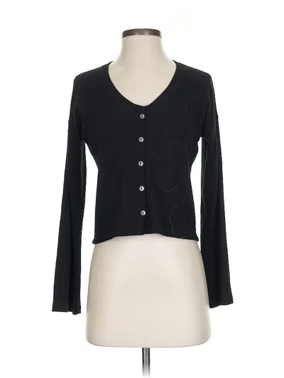 Pre-owned Project Social T Long Sleeve Top Black Sweetheart Neckline Tops