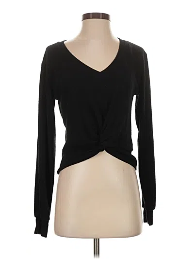Pre-owned Project Social T Long Sleeve Top Black Sweetheart Neckline Tops