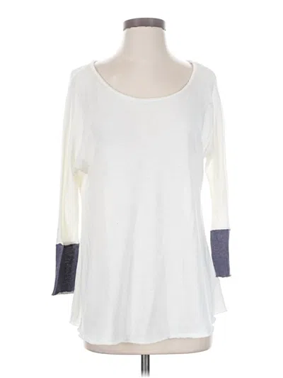 Pre-owned Project Social T Long Sleeve Top White Scoop Neck Tops