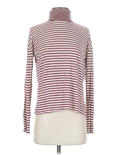 Pre-owned Project Social T Long Sleeve Turtleneck In Burgundy