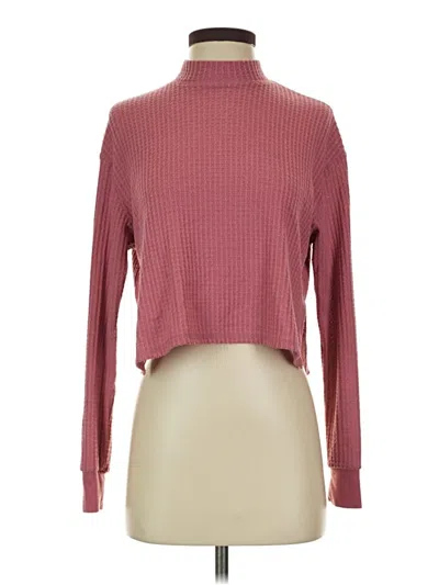Pre-owned Project Social T Long Sleeve Turtleneck In Burgundy