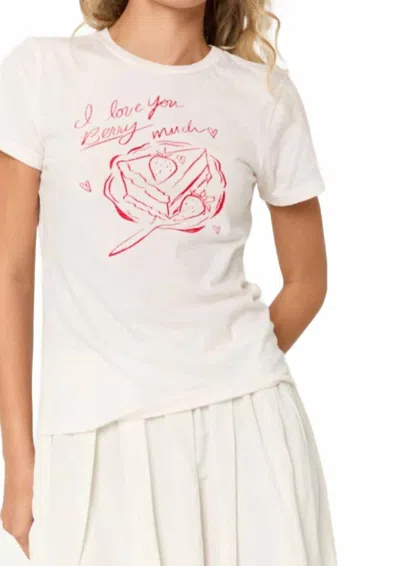 Project Social T Love You Berry Much T-shirt In White
