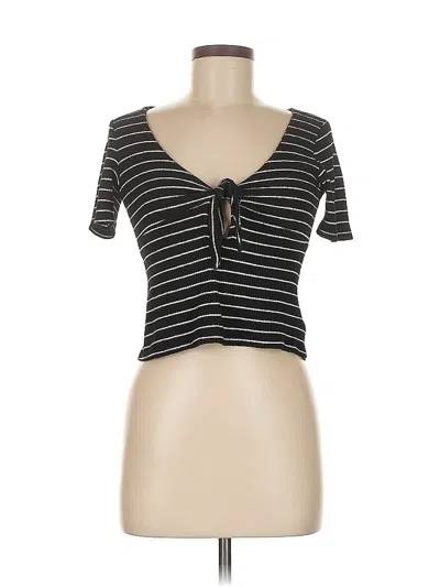 Pre-owned Project Social T Loves Urban Outfitters Short Sleeve Top Black Sweetheart Neckline Tops