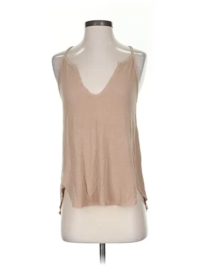 Pre-owned Project Social T Loves Urban Outfitters Tank Top Tan Halter Neckline Tops In Brown
