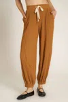 Project Social T Luca Textured Pant In Saddle In Brown