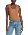 Project Social T Luca Scoop Neck Textured Tank In Brown