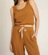Project Social T Luca Scoopneck Textured Tank In Saddle In Brown