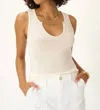 PROJECT SOCIAL T MADLY RIB NOTCH TANK IN CREAM