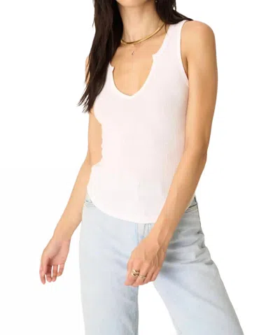 Project Social T Madly Rib Notch Tank In White