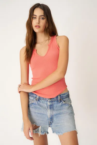 Project Social T Madly Rib Notch Tank In Pink