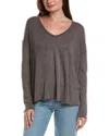 Project Social T Mae Textured V-neck Top In Brown