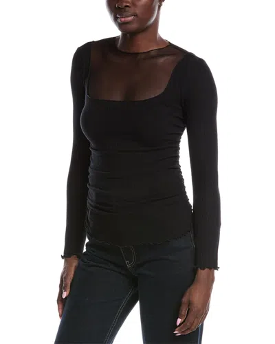 Project Social T Main Street Ribbed Top In Black