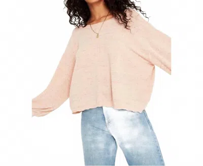 Project Social T Major Crush V Back Cozy Sweater In Rose In Pink