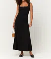 Project Social T Malena Drop Waist Maxi Dress In Black In Black