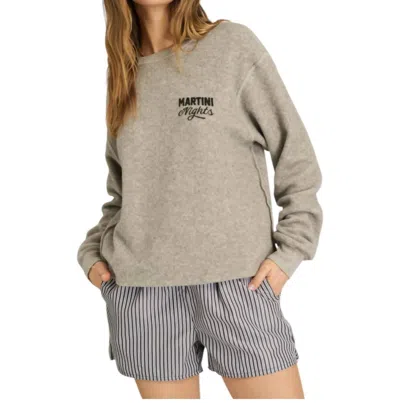 Project Social T Matcha/martini Reversible Sweatshirt In Heather Grey