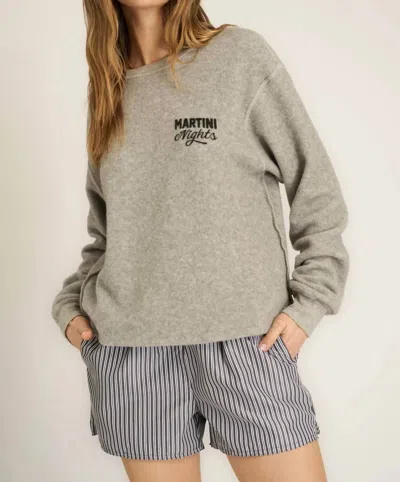 Project Social T Matcha/martini Reversible Sweatshirt In Heather Grey